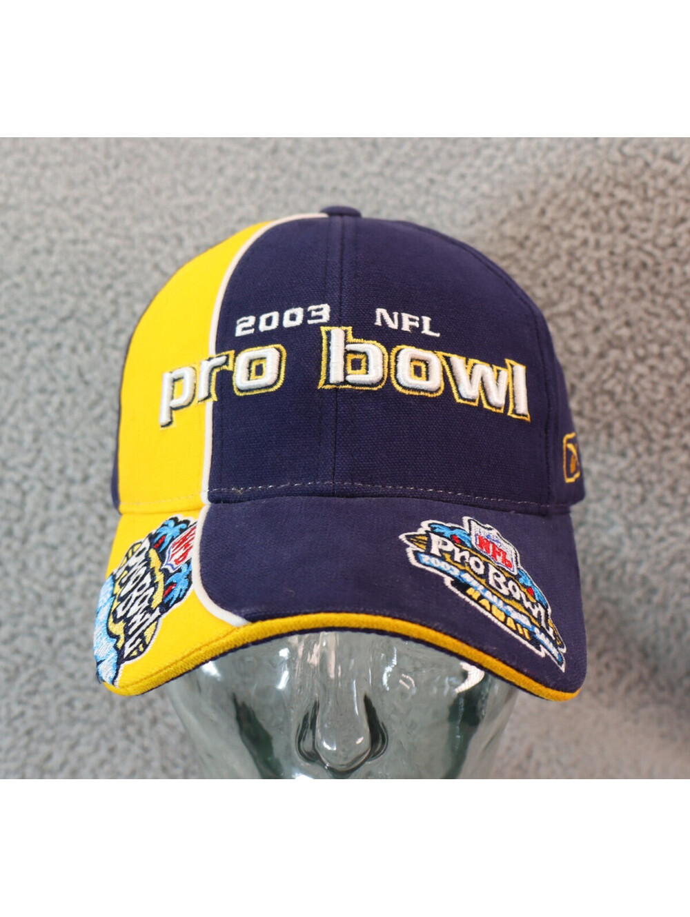 Reebok NFL Pro Bowl 2003 Cap Hat Blue big patch script y2k